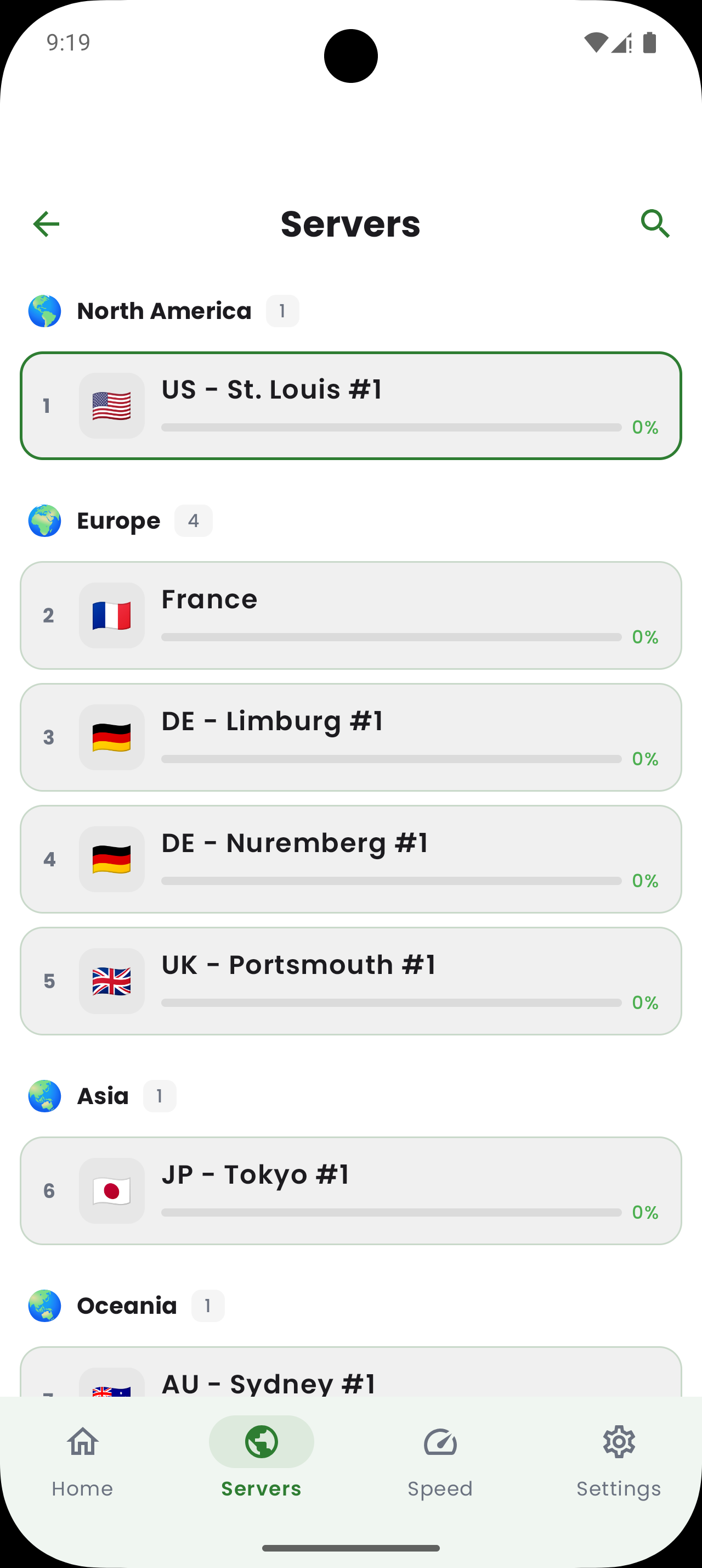 Mezi VPN - Server List